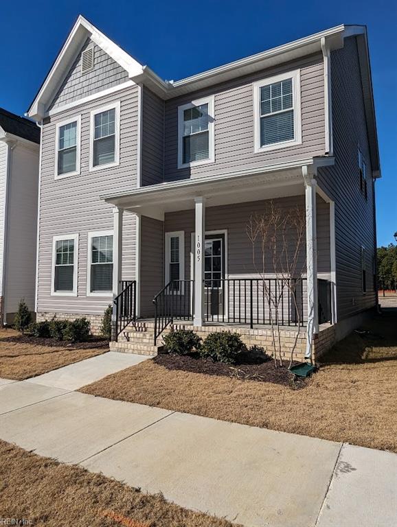 view of front of home with covered porch