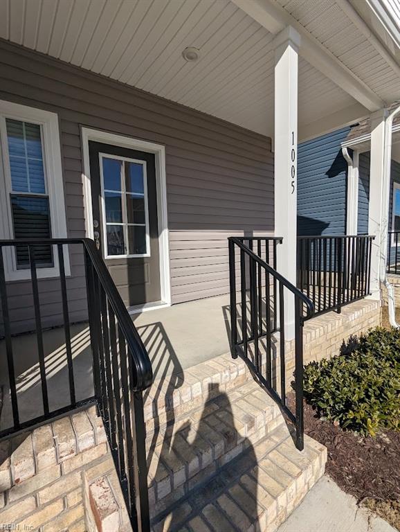 view of patio with a porch