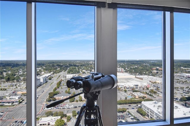 room details with a view of city