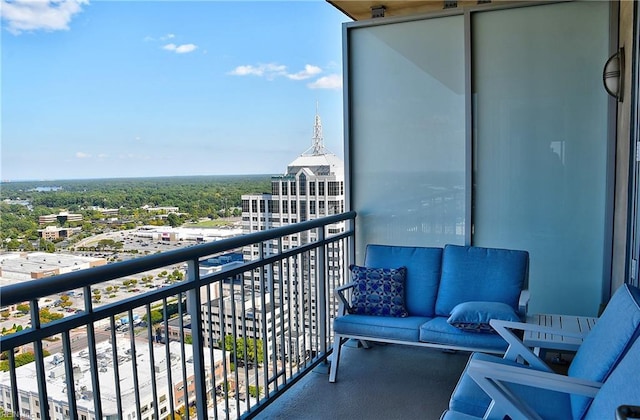 balcony with an outdoor hangout area