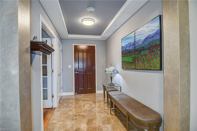 foyer entrance featuring light hardwood / wood-style floors