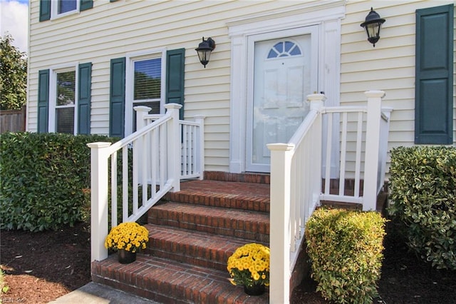 view of doorway to property