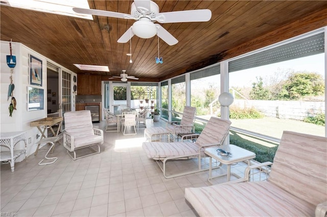 view of patio with ceiling fan