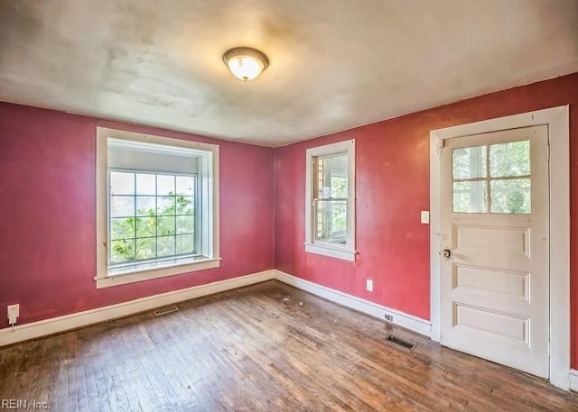 foyer with hardwood / wood-style floors