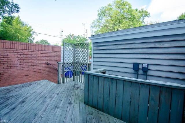 view of wooden deck