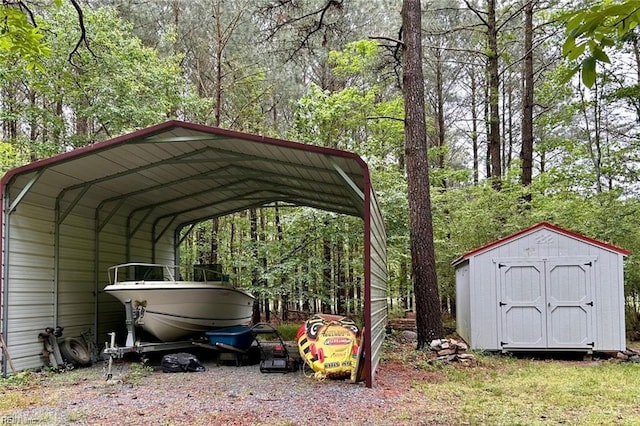 view of car parking with a carport