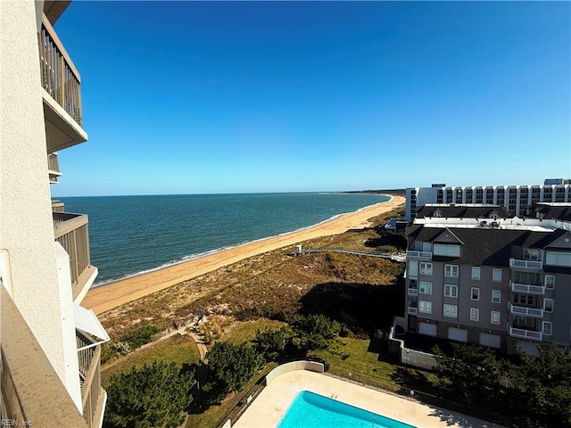 water view featuring a view of the beach