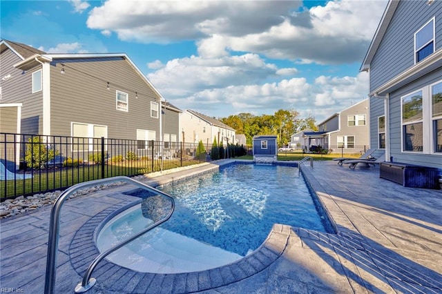 view of pool with a patio area