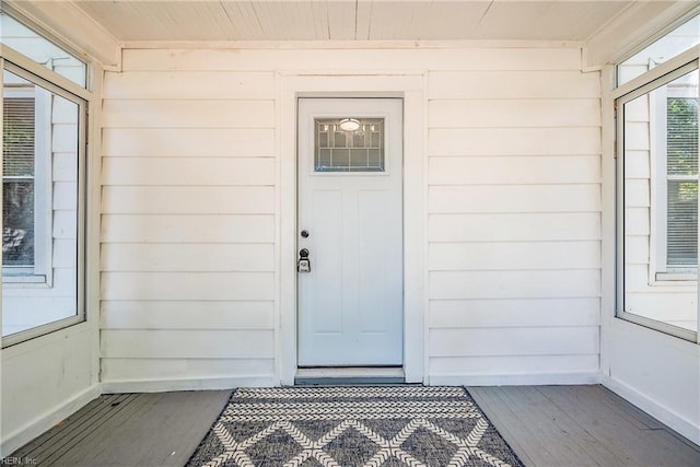 view of doorway to property