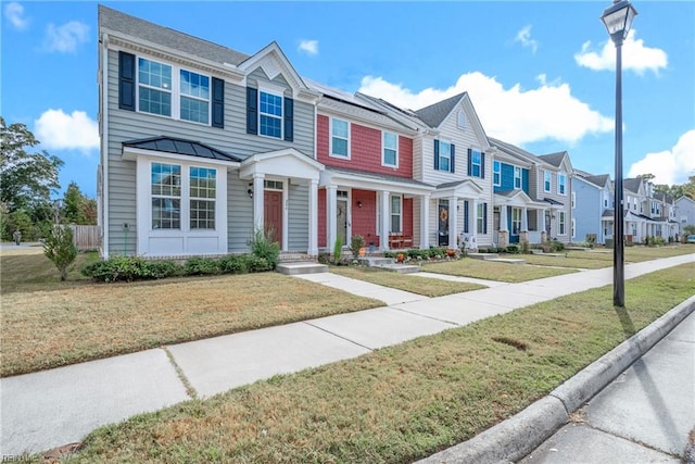 view of front of property with a front yard