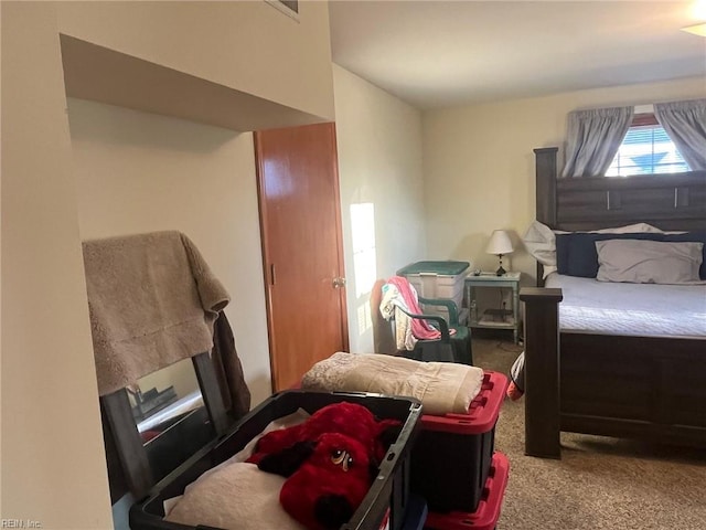 bedroom with carpet floors