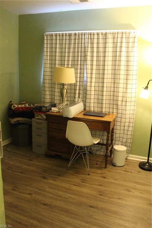 living area featuring wood-type flooring