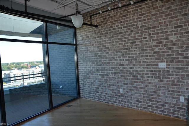 interior space featuring wood-type flooring