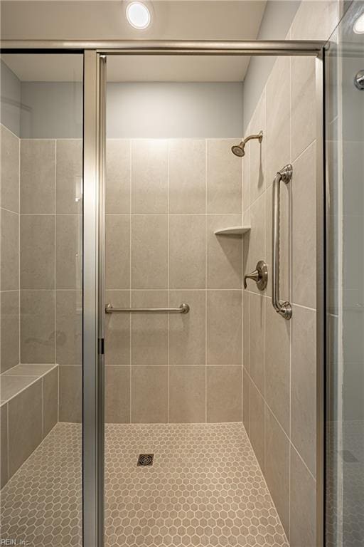 bathroom featuring walk in shower