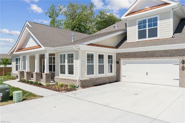 craftsman-style house with a garage