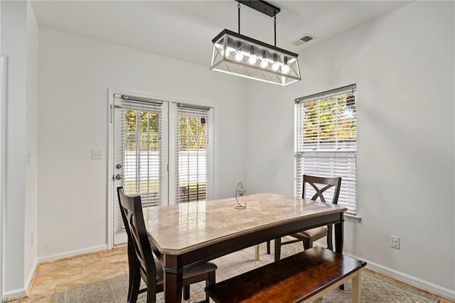 view of dining room