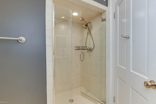 bathroom with an enclosed shower