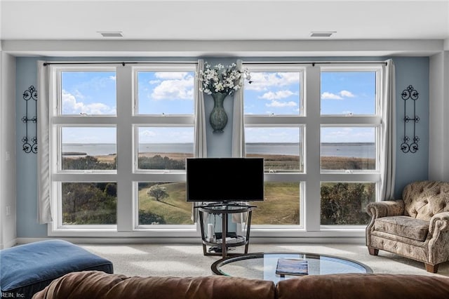 view of carpeted living room