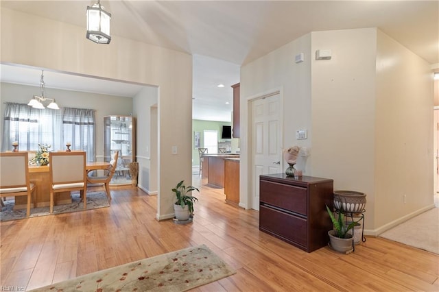 interior space featuring light hardwood / wood-style flooring