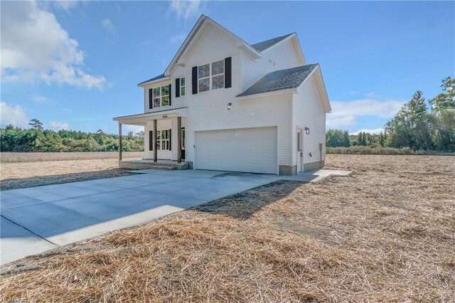 view of front of house featuring a garage