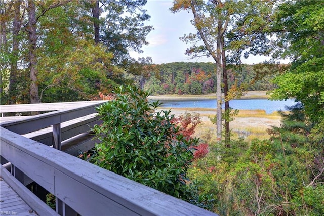 view of water feature