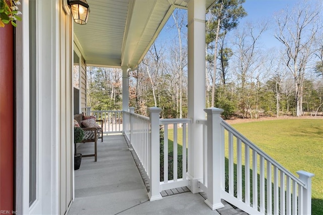 balcony with covered porch