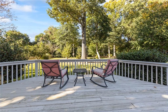 view of wooden deck