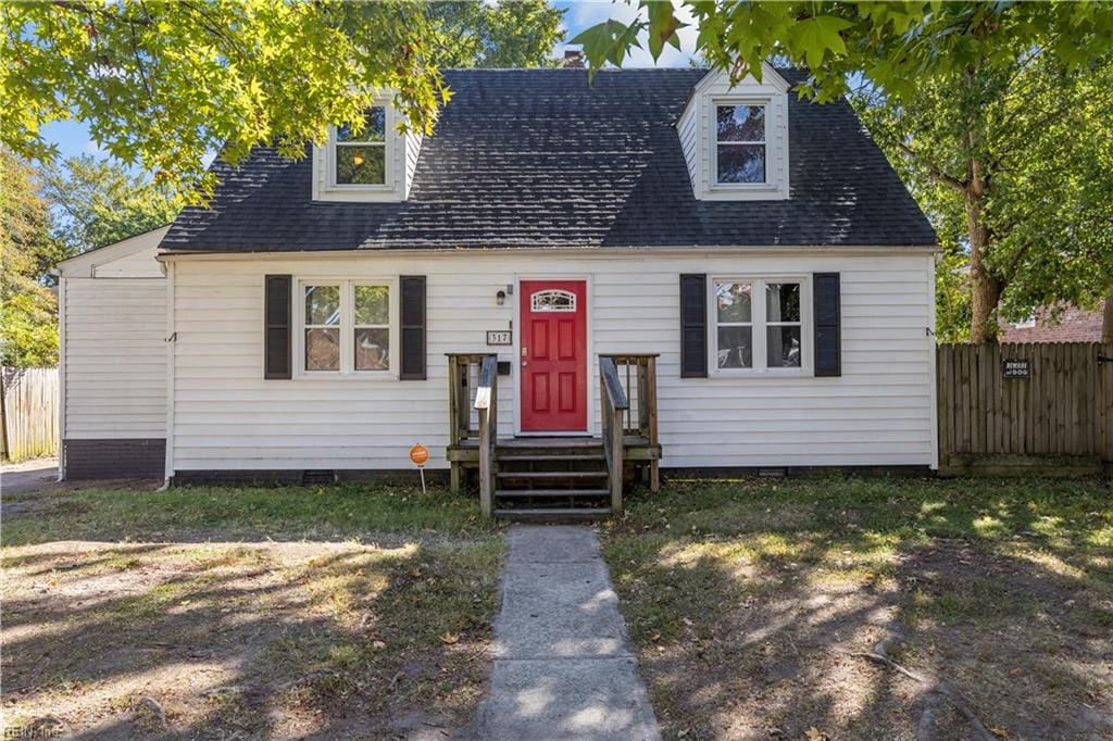 view of cape cod-style house