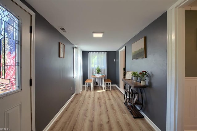 interior space featuring light wood-type flooring