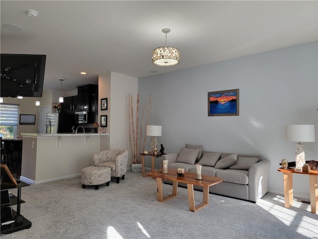 view of carpeted living room