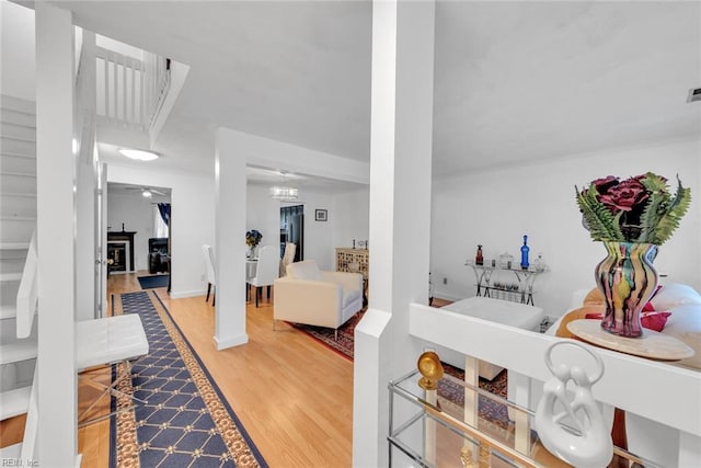 interior space featuring hardwood / wood-style flooring