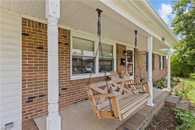 view of patio / terrace with a porch