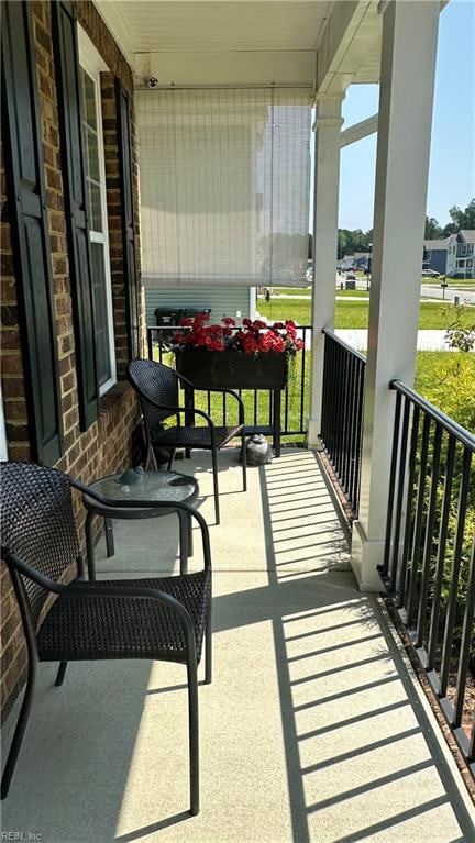 balcony with covered porch