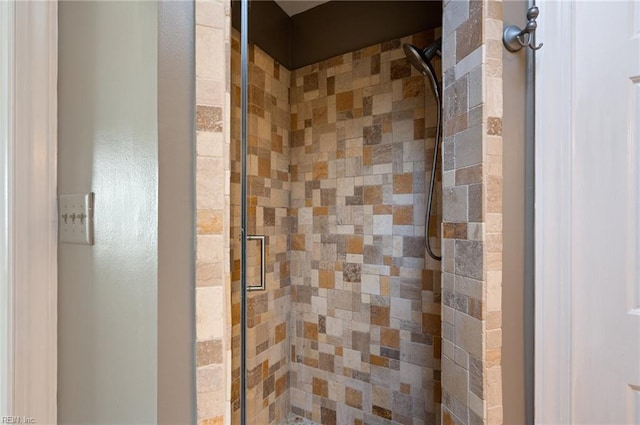 bathroom featuring walk in shower