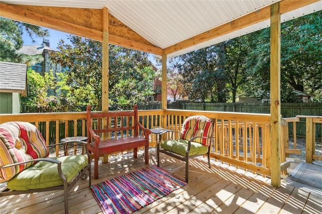 view of wooden terrace