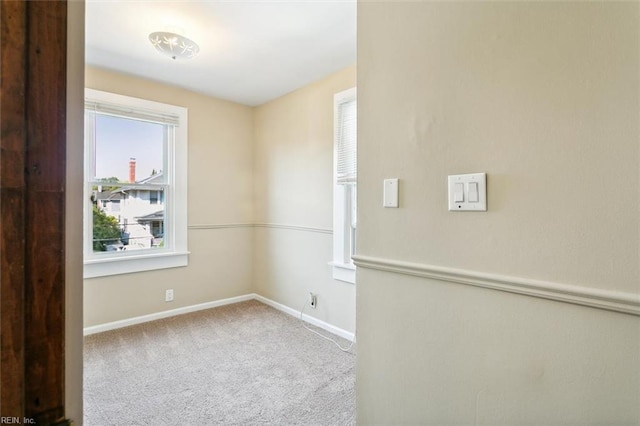 view of carpeted spare room