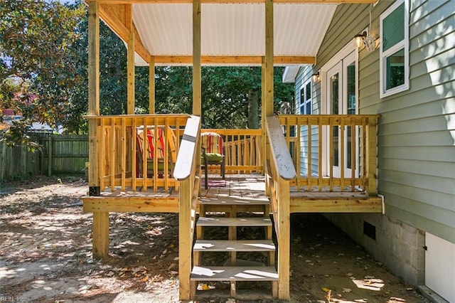 view of wooden terrace