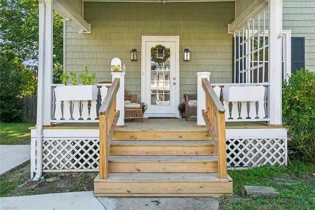 view of doorway to property