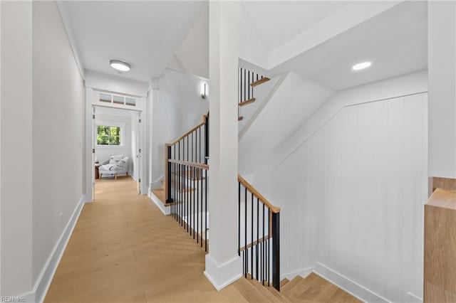 interior space featuring light wood-type flooring