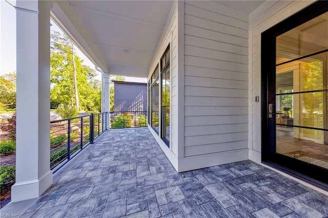 view of patio / terrace with a porch