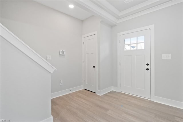 entryway featuring light hardwood / wood-style floors