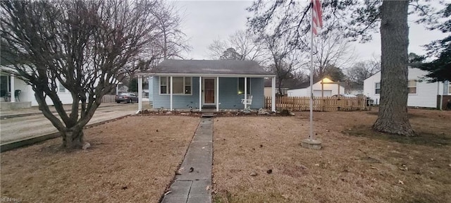 view of bungalow-style home