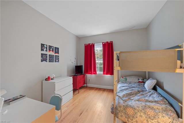 bedroom featuring light wood-type flooring