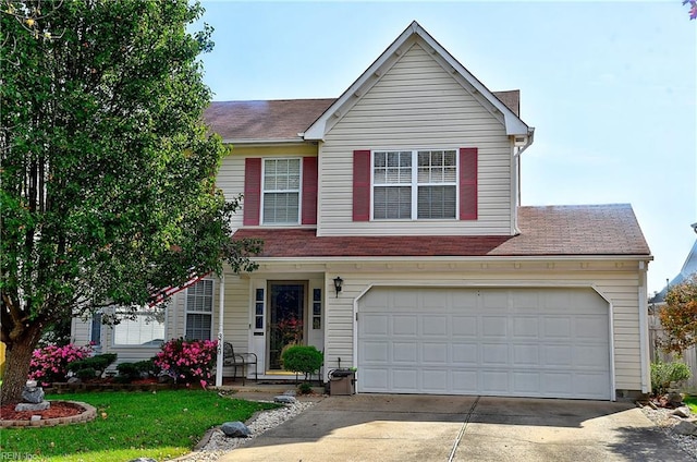 view of front of home featuring a garage