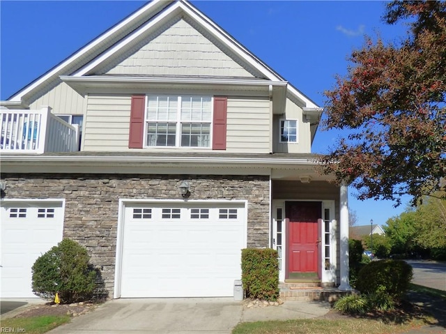 view of front of home featuring a garage