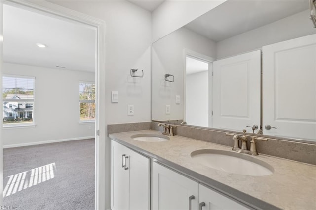 bathroom with vanity