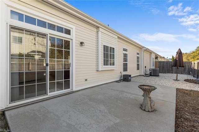 view of patio / terrace with central AC