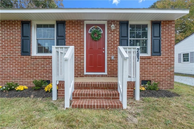 view of exterior entry