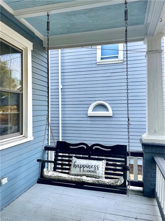 view of patio featuring covered porch