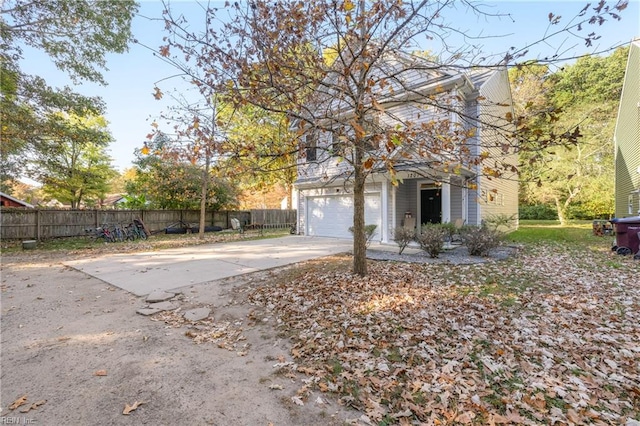 view of front facade with a garage